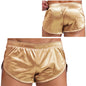 Men Side Split Satin Shorts Built-in Bulge