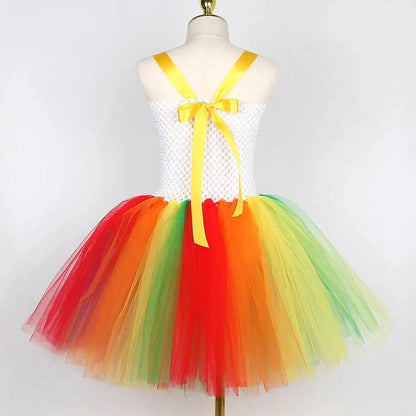 Rainbow Circus Costume Tutu Dress for Girls