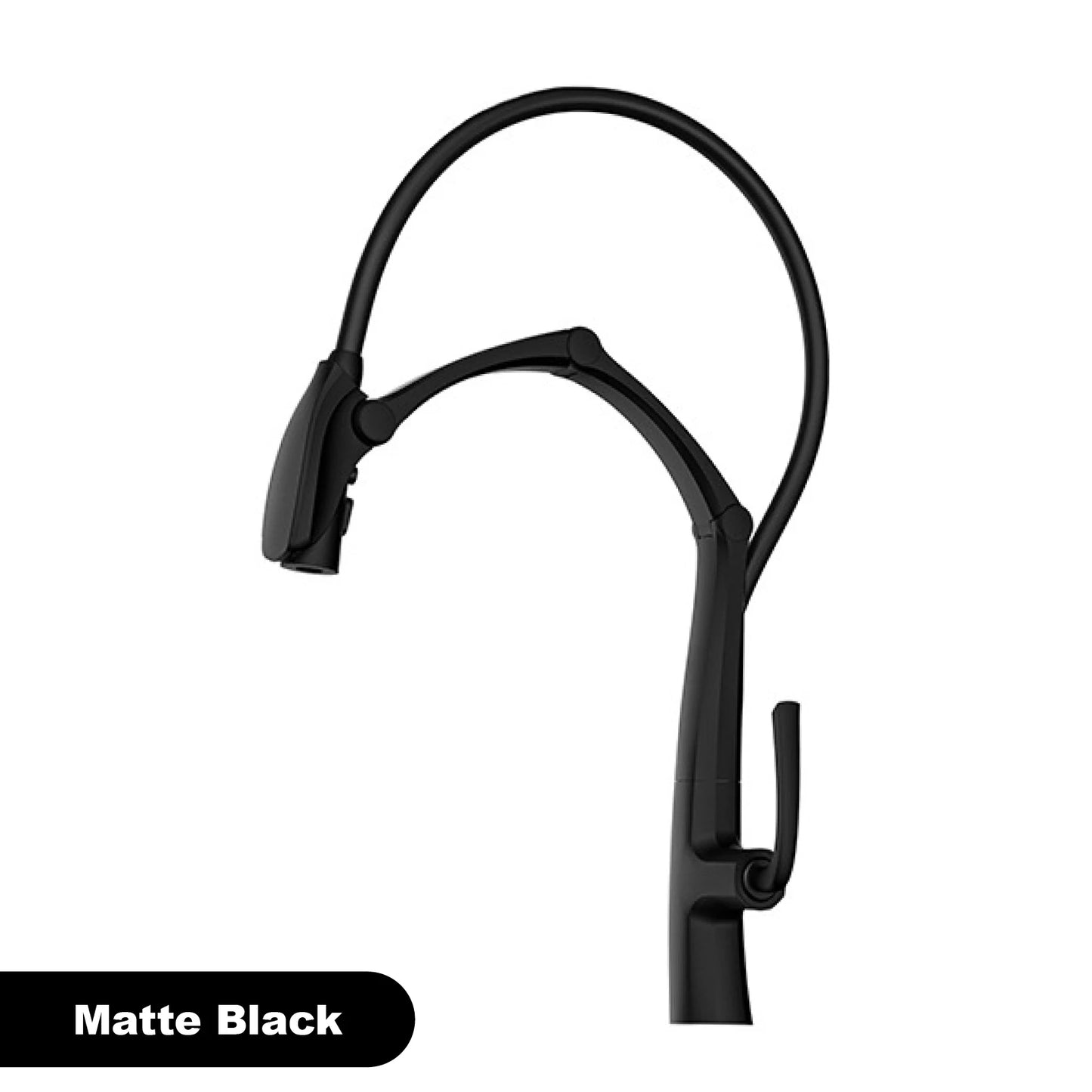 Gunmetal Brass Kitchen Faucet with LED Display