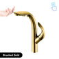 Luxury brass gold touch switch kitchen faucet