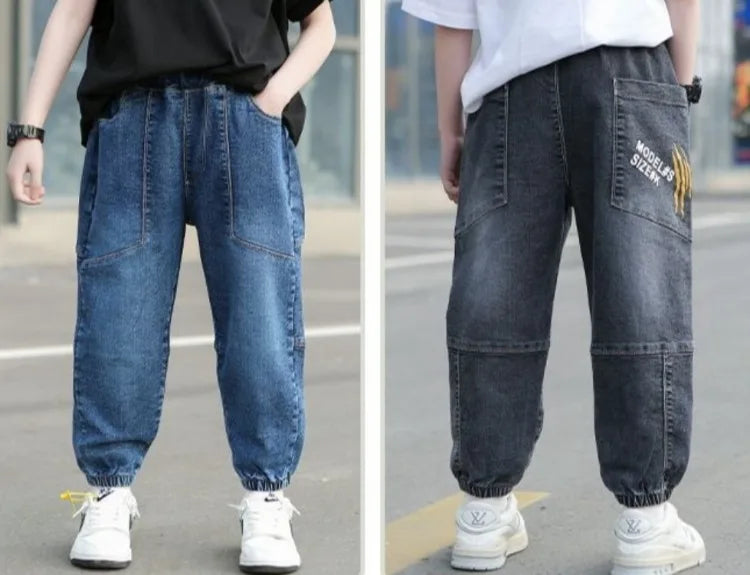 Loose Fit Boys' Jeans Trendy Oversized Denim