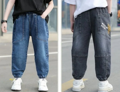 Loose Fit Boys' Jeans Trendy Oversized Denim