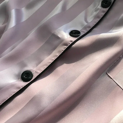 2Pcs/set Ice Silk Women's Pajamas Short Sleeve Short Pants