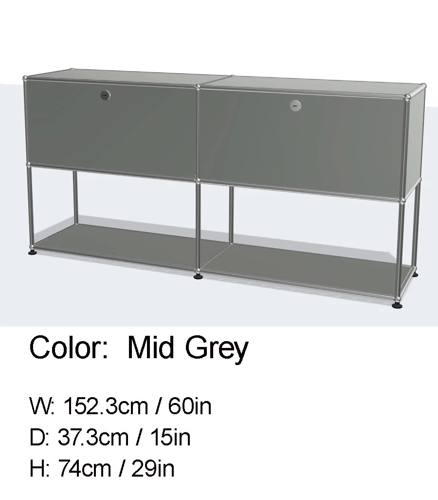 Modular DIY Metal TV Stand Cabinet Storage