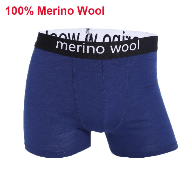 Mens Merino Boxer Briefs Soft Breathable Sports