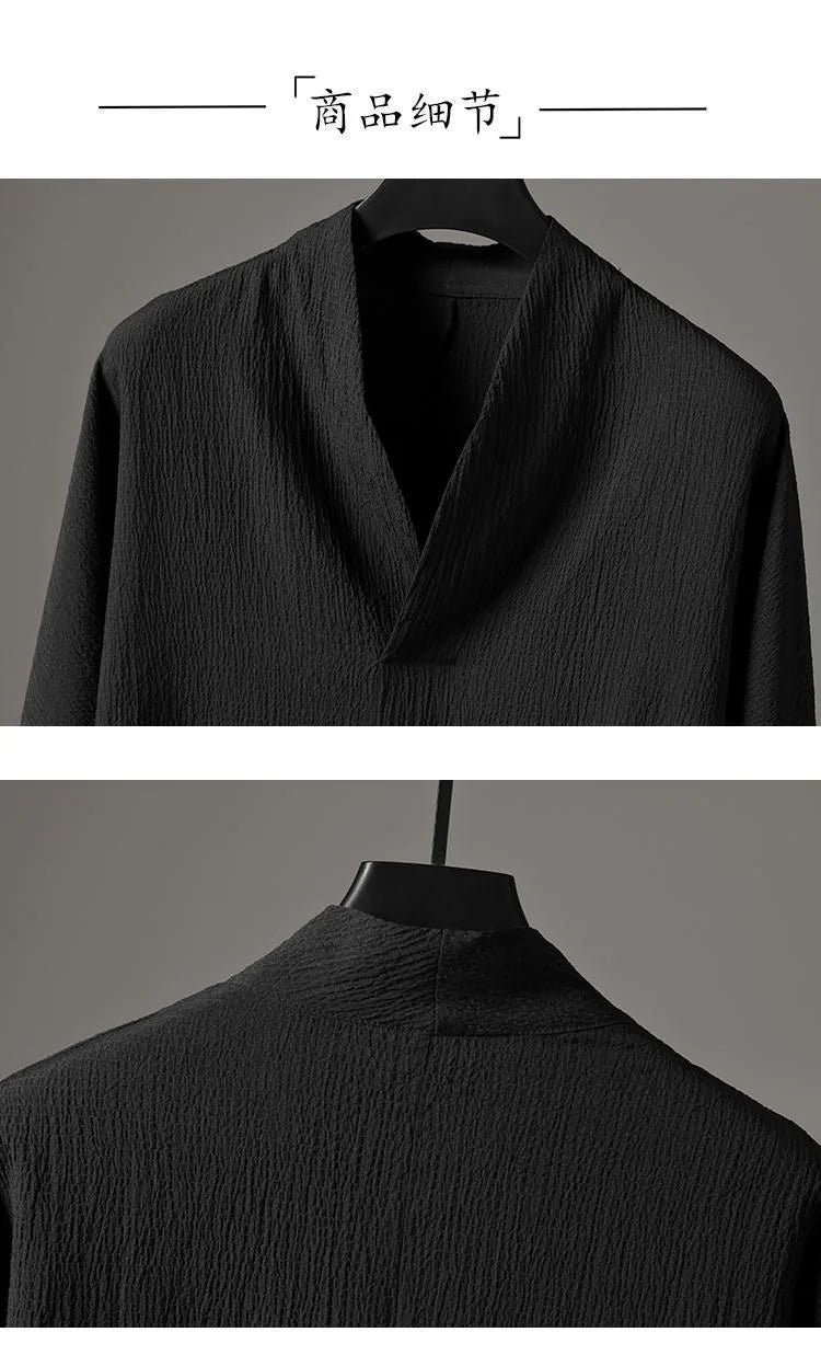 2 Pcs Mens Fashion Trend Solid Color Loose Sport