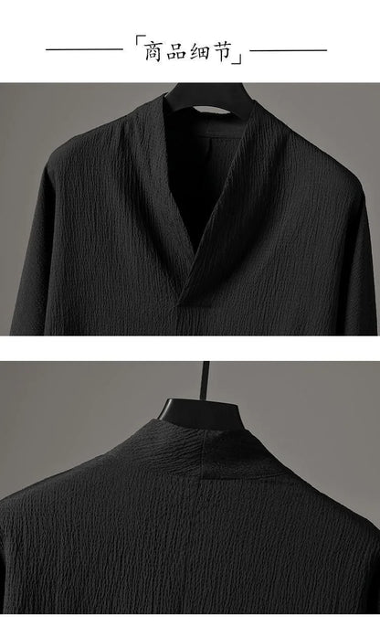 2 Pcs Mens Fashion Trend Solid Color Loose Sport