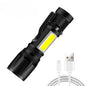 Rechargeable LED Flashlight Zoomable Torch