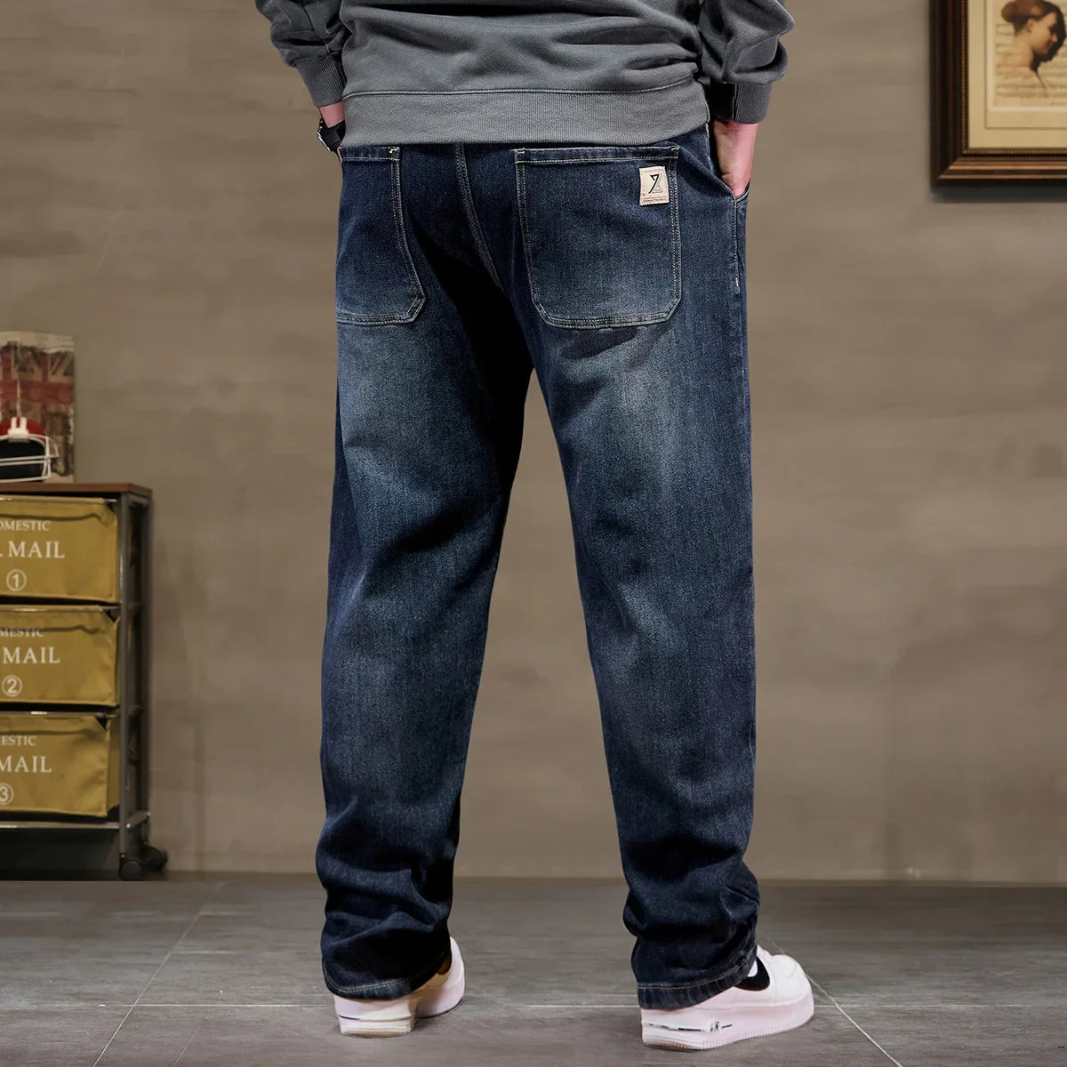 Extra Big Size Jeans Men Baggy Loose