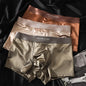 3Pcs Mens Luxury Ice Silk Satin Underwear Breathable Boxer