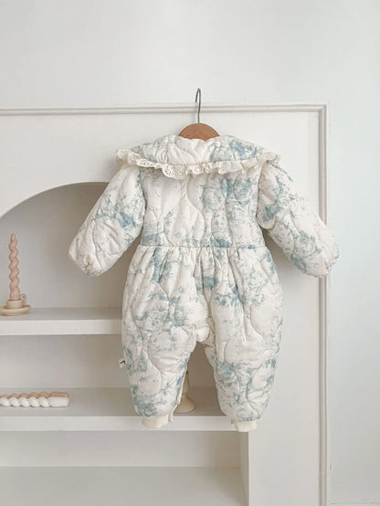 Infant Baby Girls Long Sleeve Cotton Jumpsuit
