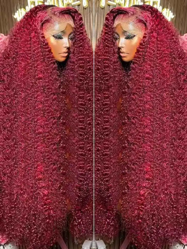 Burgundy Lace Front Human Hair Wave Brazilian