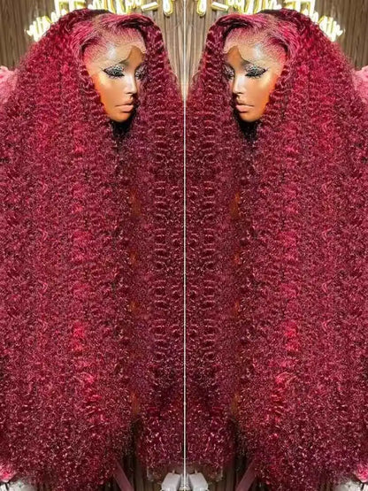 Burgundy Lace Front Human Hair Wave Brazilian