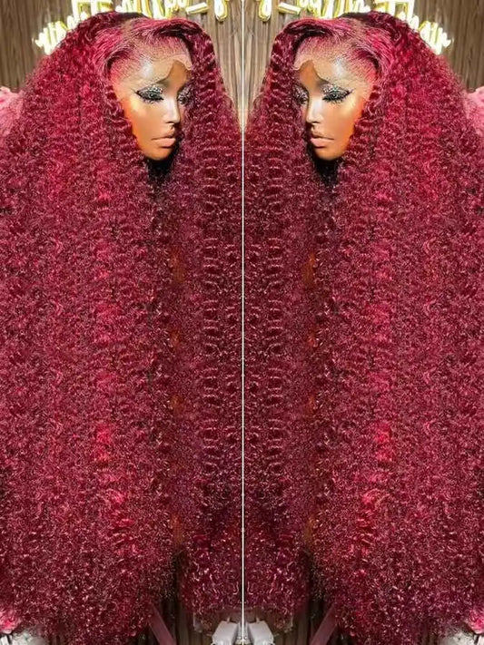 Burgundy Lace Front Human Hair Wave Brazilian