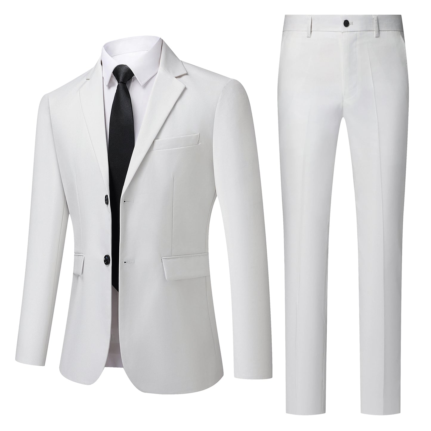 Men's 2 Piece White  Suit