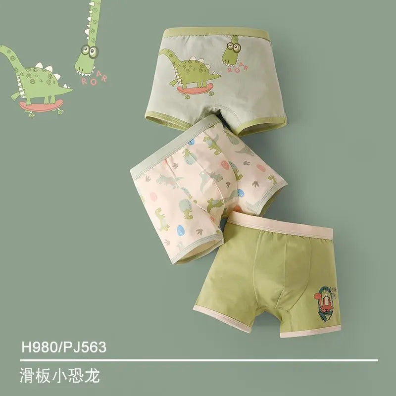 6 Pcs High Quality Boys Boxer Cartoon Underwear