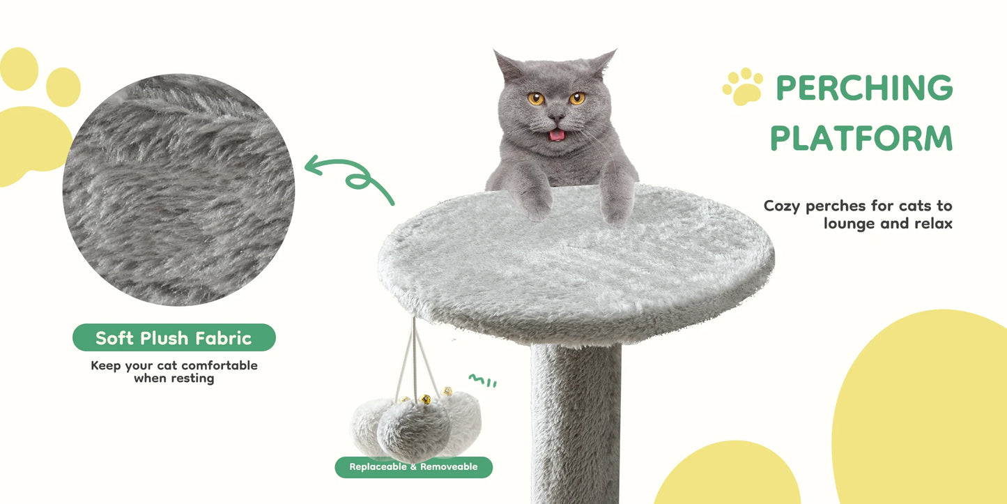 Tall Multi-Cat Climbing Tower for Pet Furniture