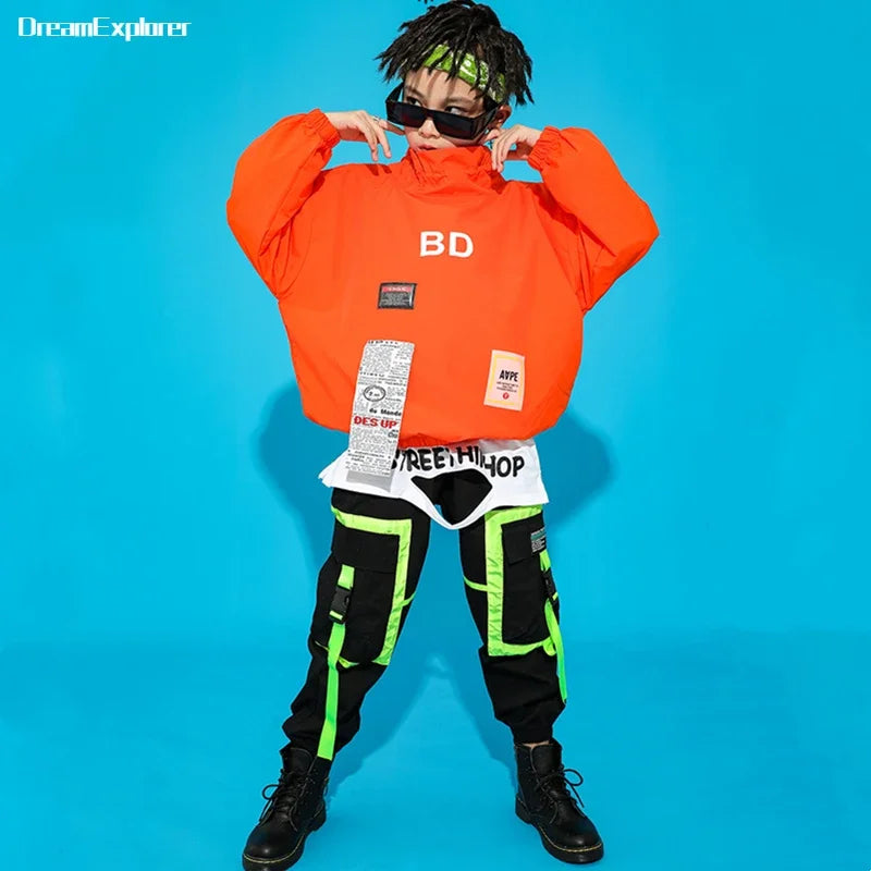 Boys/Girls Hip Hop Jacket Cargo Pants Child Pullover