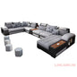 U-Shaped Sectional Fabric Sofa Set