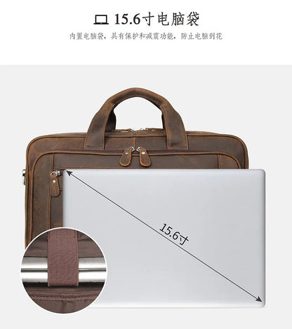 Genuine Leather Men Briefcase Business bag