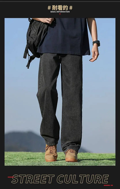 Men's Trendy Wide Leg Washed Jeans