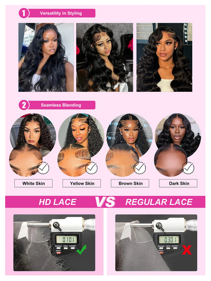 Density Body Wave Human Hair Wigs