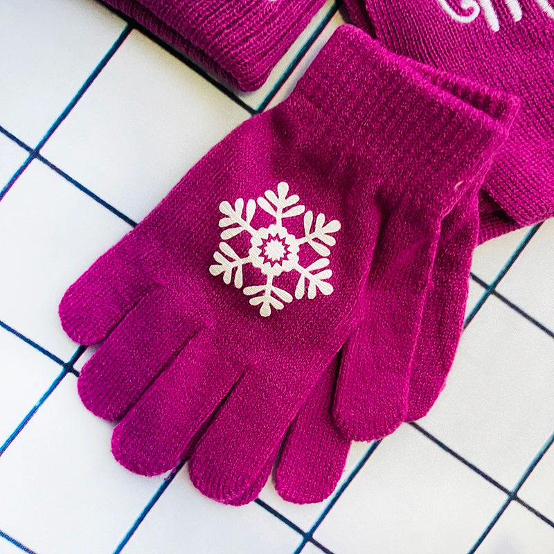 Magic Elsa Cartoon Scarf Hat glove