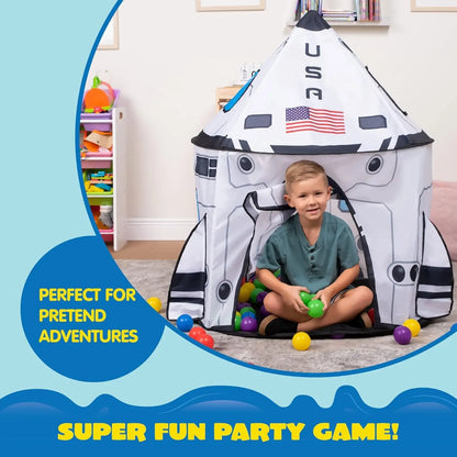 Rocket Ship Pop up Play Tent Indoor Outdoor