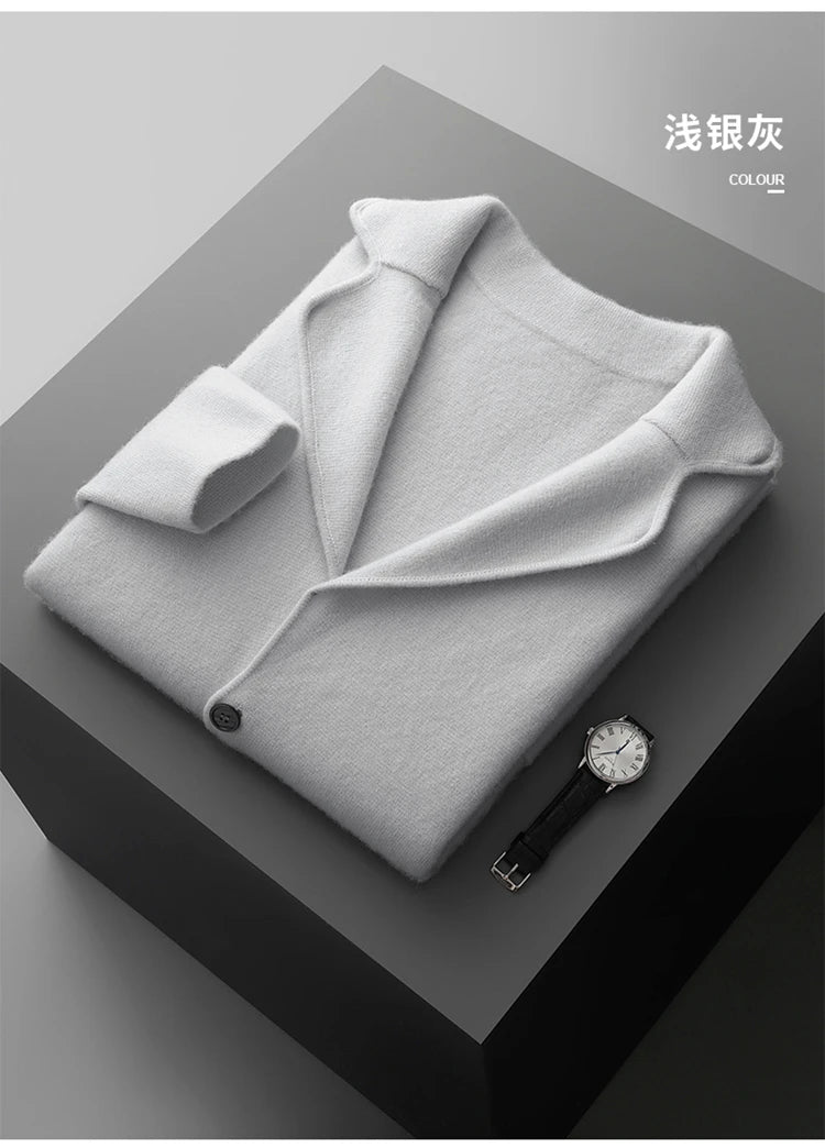 Men's Cashmere Knitted Cardigan Casual Jacket Top