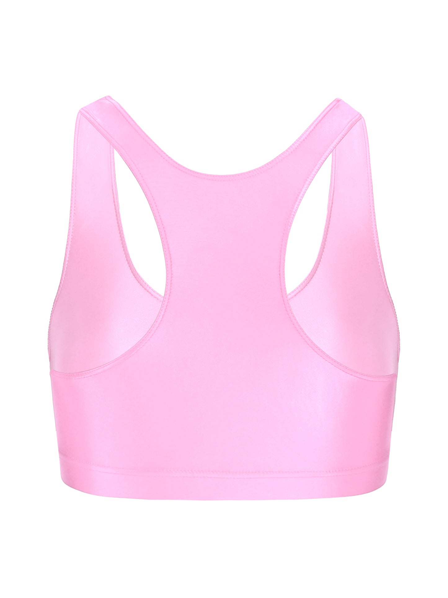 Glossy Womens Mid Waist Gym Fitness Yoga