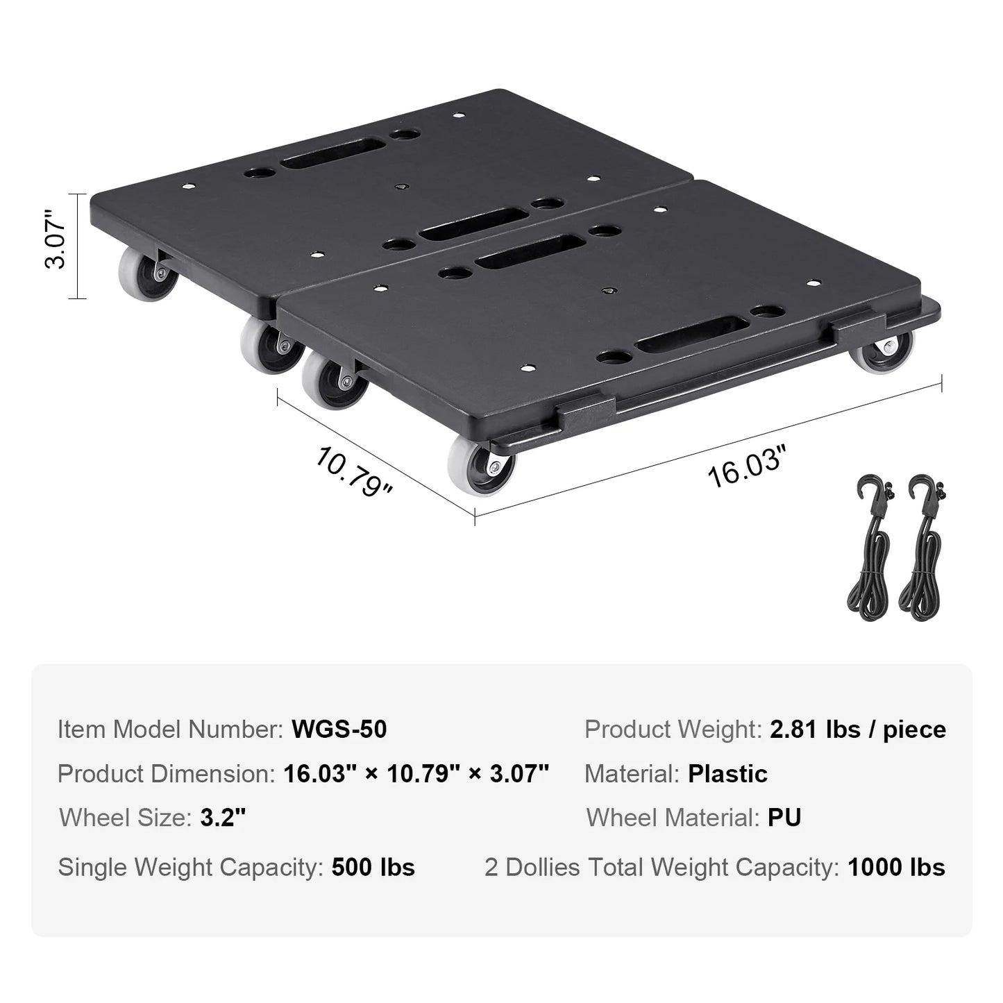 2 Pack Furniture Mover Pallet Trolley Industrial Machinery