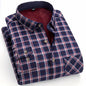 Flannel Plaid Casual Menswear Long Sleeve Fleece