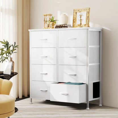 8 Fabric Drawers Storage Cabinet Steel Frame Assembly