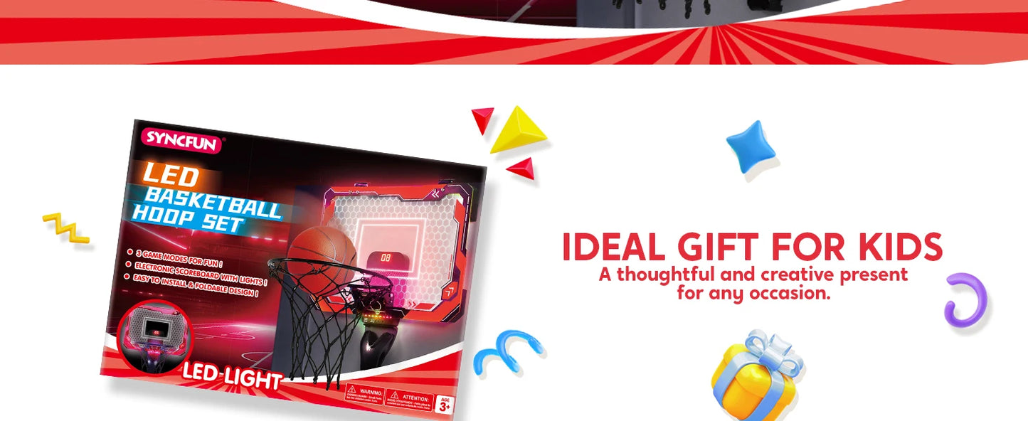 Mini Indoor Basketball Hoop Light Up Scoreboard