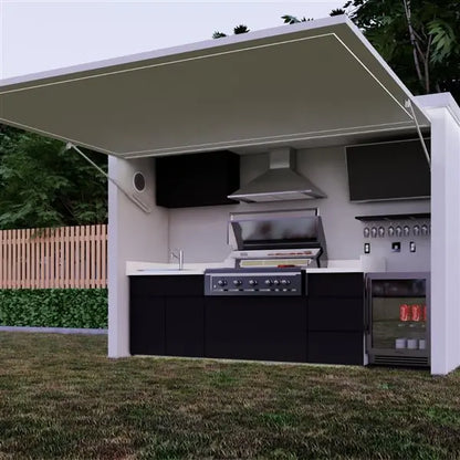 Black/grey Garden/patio Outdoor Bbq Kitchen Pod