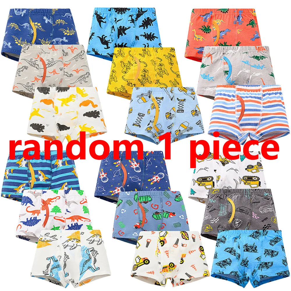 8 pcs Boys Boxer Briefs Sets 2025 New Kids Cartoon Underwear