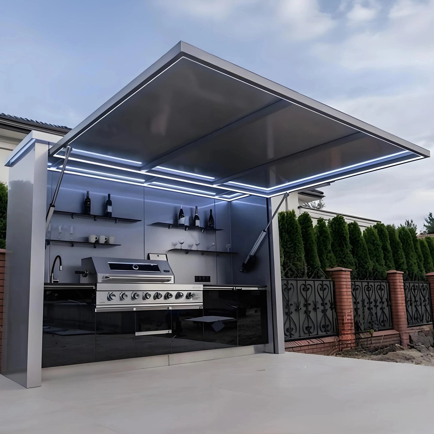 Outdoor Kitchen Pods BBQ Cooking Cabin with Electrical