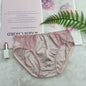 Close-Fitting Men's Silk Smooth Light Purple Lace