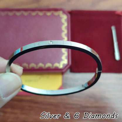 Diamond Cuff Women Bracelet Gold Tone