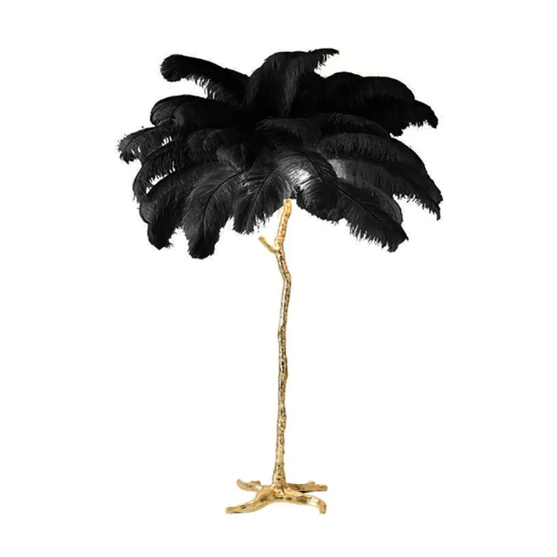Luxury Feather Floor Standing Lamp Mood Light