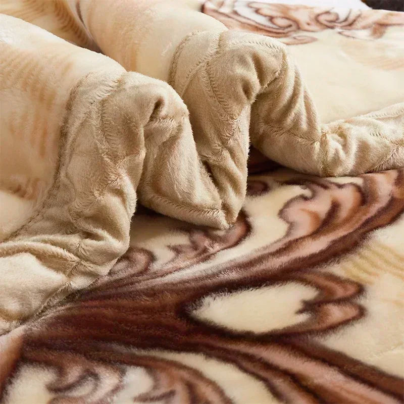 European Style Warm Raschel Blanket High End