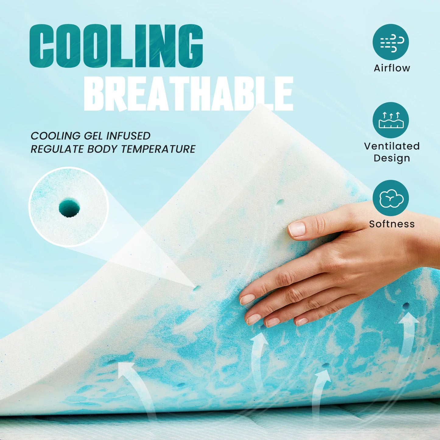 4 Inch Memory Foam Soft Bed Mattress Full Size