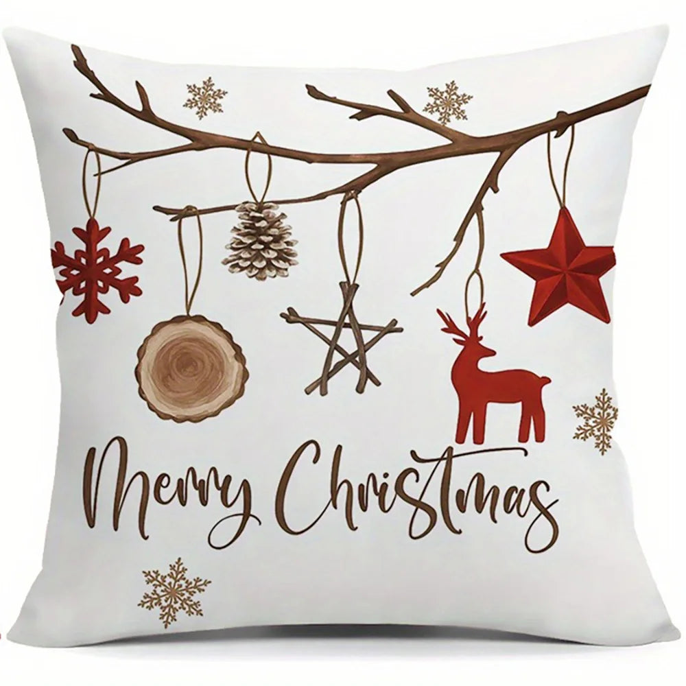 Christmas Tree & Snowflake Pattern Merry Christmas Pillowcases