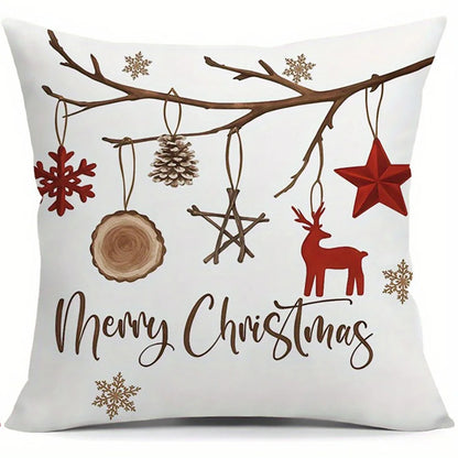 Christmas Tree & Snowflake Pattern Merry Christmas Pillowcases