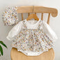 Baby Girls Long Sleeve Flower Embroidery Jumpsuit