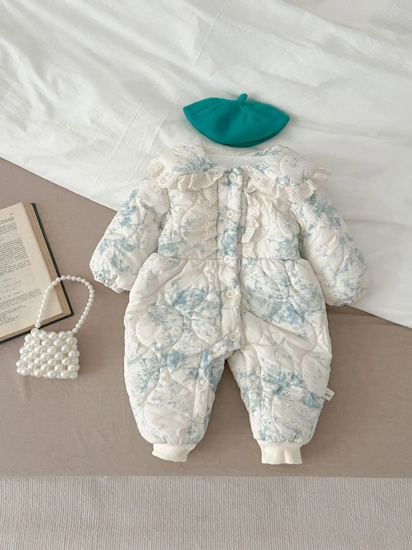 Infant Baby Girls Long Sleeve Cotton Jumpsuit