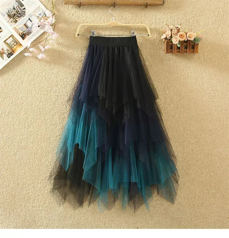 Fashion Tutu Skirt Casual High Waist Midi