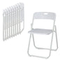 10 Pcs Folding Chair, Lightweight Foldable Plastic Reinforced Metal