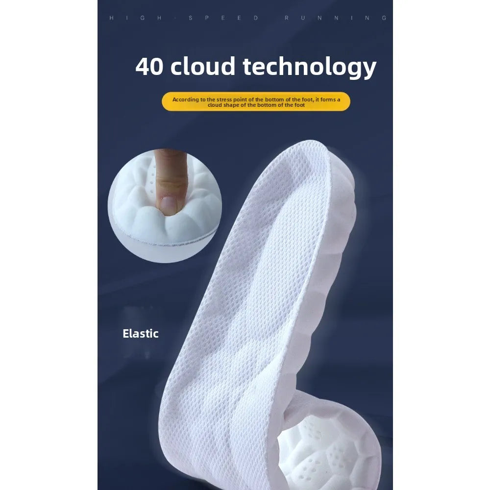 Men/Women Thick Sports Insoles Padded with Anti Odor