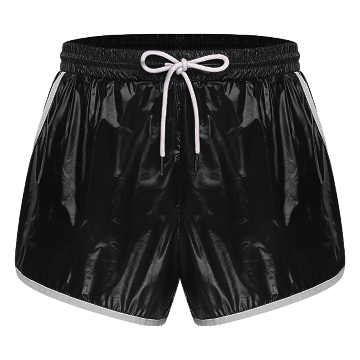 Mens Drawstring Waterpoof Swimming Trunks With Pockets